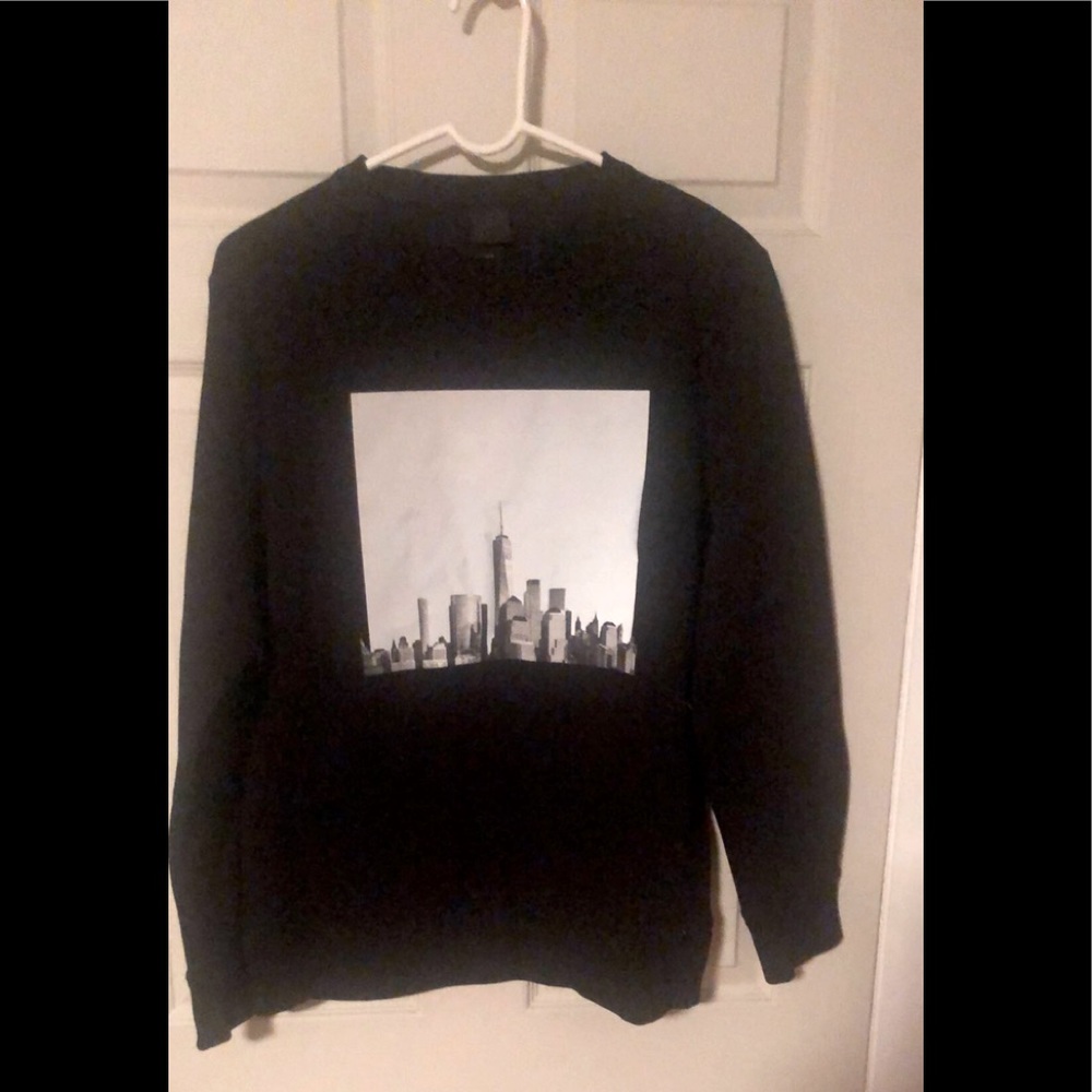 H&M Black New York City Reflective Sweater
